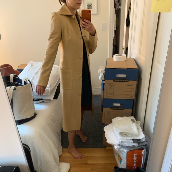 Vintage Celine Cream Leather Trench Coat size 38 - Picture 14 of 14